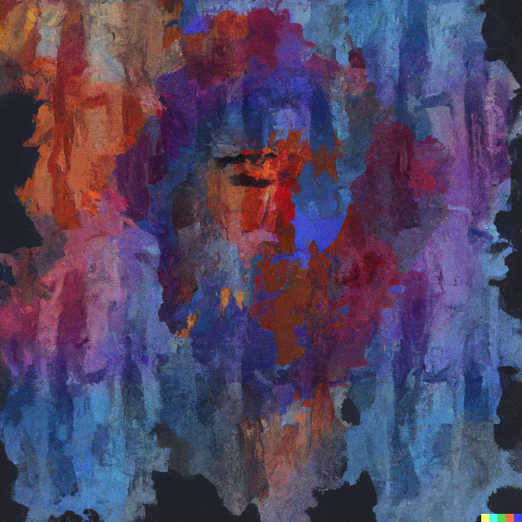 a representation of anxiety, futuristic print